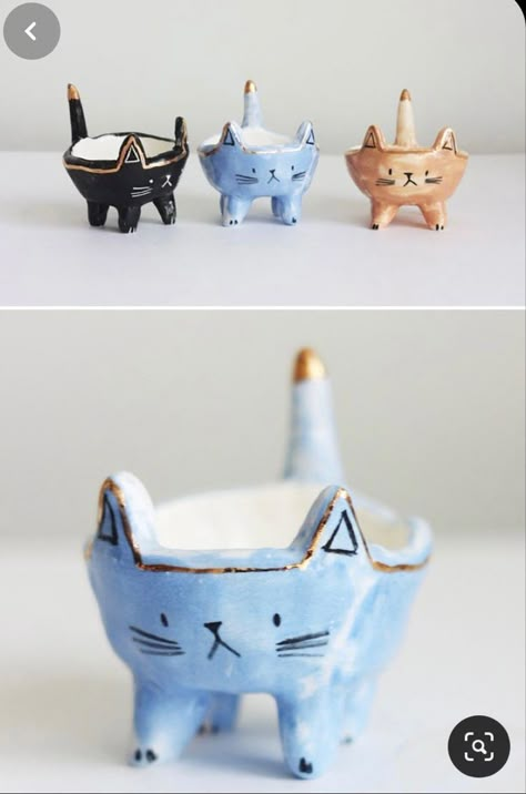 Cat Candle Holder, Candle Holder Ceramic, Katt Grejer, Ceramic Cats, Candle Holder Wedding, Ceramic Candlestick, Cat Candle, Pottery Handbuilding, Diy Ceramic