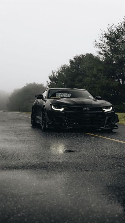 Camaro Car Black, Black Camaro Aesthetic, Chevrolet Camaro Aesthetic, All Black Camaro, 2022 Camaro, Corolla Modified, Lamborghini Vision Gt, Aesthetic Beautiful Wallpaper, Car Camaro