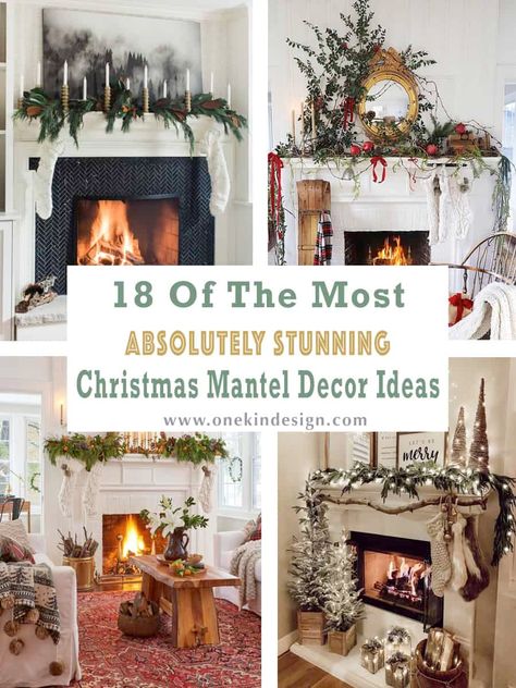 Decoration Fireplace Ideas, Mantle Ideas Fireplace, Christmas Mantles Ideas Fireplaces, Mantle Christmas Decor Ideas, Farmhouse Christmas Mantle, Mantle Shelves, Christmas Mantles, Mantle Christmas, Christmas Fireplace Mantels