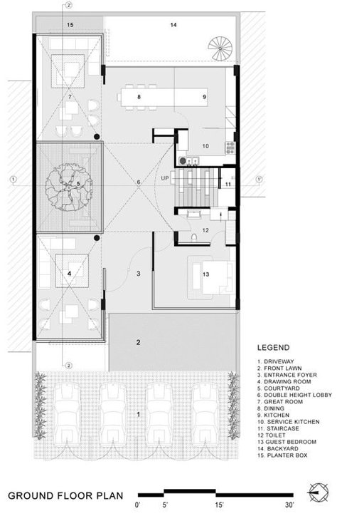 Residence 568 / Charged Voids | ArchDaily Arch Daily House, Residential Plan, Floor Planning, Courtyard Houses, Indian House Plans, House Outer Design, Housing Development, Courtyard House Plans, Desert House