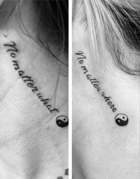 Ying yang ☯️ Yin And Yang Friend Tattoos, Mother Daughter Ying Yang Tattoos, Ying Yang Quotes Relationships, Yin Yang Best Friend Tattoo, Ying Yang Matching Tattoos, Matching Ying Yang Tattoo, Ying Yang Tattoo For Couples, Ying Yang Tattoo Best Friend, Diy Tattoos