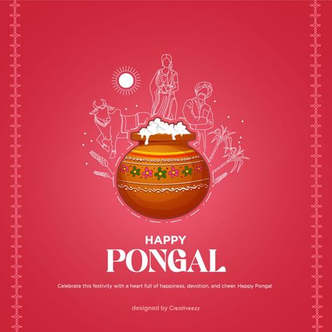 happy-pongal-lineart-vector-design-on-red-background Happy Pongal 2025, Pongal Wishes Images, Happy Pongal Images, Blog Thumbnail, Pongal Images, Happy Pongal Wishes, Pongal Wishes, Happy Diwali Wishes Images, Best Love Pics