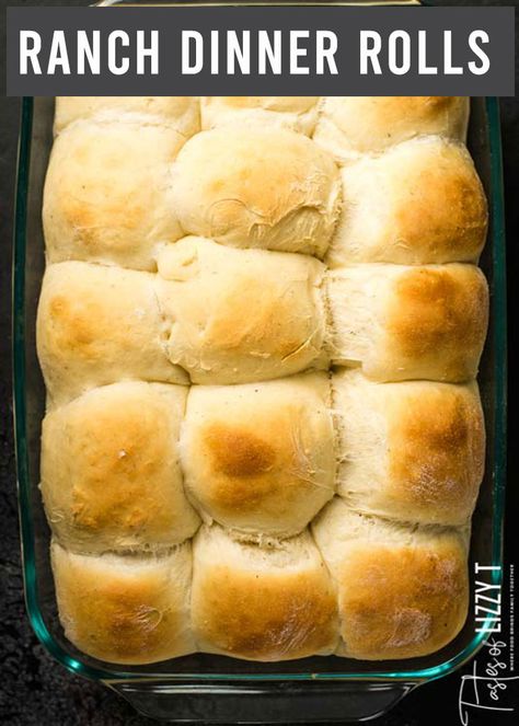 Homemade Ranch Dinner Rolls are simply seasoned with Hidden Valley Ranch seasoning mix. These soft buttermilk rolls are perfect paired with a bowl of soup or a salad.  #ranch #rolls #bread #dinner Ranch Rolls, Buttermilk Rolls, Hidden Valley Ranch Seasoning, Salad Ranch, Ranch Dressing Seasoning, Soft Rolls, Belly Cakes, Frozen Dinner Rolls, Bread Dinner