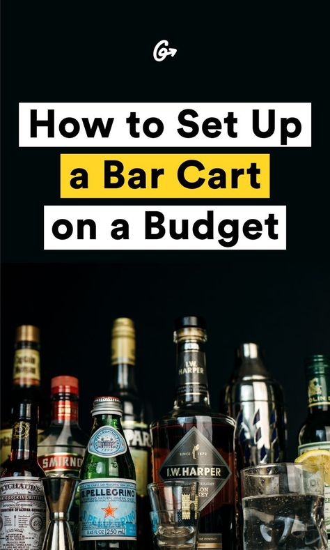 How to Stock a Bar Cart. Stock A Bar, Cocktail Bar Design, Cocktails Cart, Wine Cart, Alcohol Bar, Gold Bar Cart, Home Cocktail Bar, Bar Cart Styling, Bar Inspiration