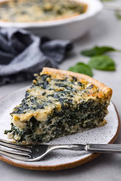 Easy Spinach Pie Recipe, Crustless Spinach Pie, Easy Spinach Pie, Spinach Ricotta Pie, Best Vegetarian Lasagna, Spinach Pie Recipe, Vodka Lemon, Ricotta Pie, Greek Spinach Pie