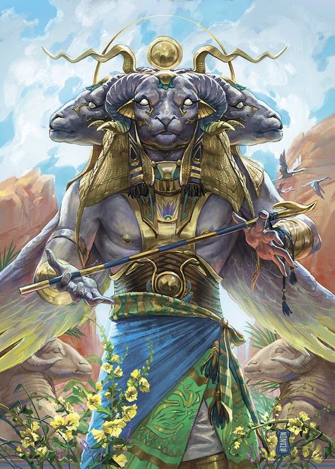 ArtStation - Banebdjedet / Банебджедет Mythology Egyptian, God Of Fertility, Summer Magic, Gods Of Egypt, Ancient Egyptian Gods, Egyptian God, Acrylic Pouring Art, Egyptian Mythology, Pouring Art