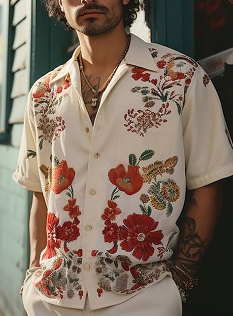 Pr Outfits, Floral Shirt Outfit, Button Up Shirt Short Sleeve, Cheap Plants, Plants Pattern, Top Summer Outfits, Camp Shirts, Gala Outfit, Fashion Hippie