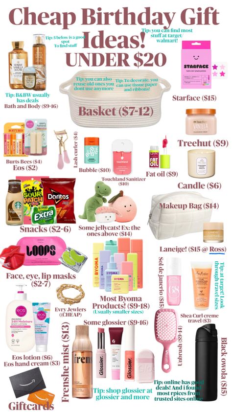 Bday Gifts To Ask For, Birthday Gifts List Ideas, Cute Things To Ask For Your Birthday, Affordable Birthday Gifts For Friends, Stuff To Ask For Your Birthday, Cheap Bday Gifts, Cheap Birthday Gift Baskets, What To Ask For Your Birthday, Bday List Ideas