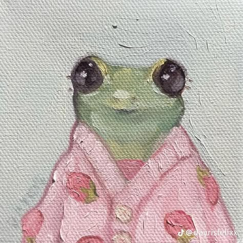 Green Aesthetic Outfit, Character Tattoo Ideas, Frog Art, Cute Paintings, Cartoon Tattoos, Aesthetic Outfit Ideas, Arte Inspo, A Frog, Subscribe To My Channel