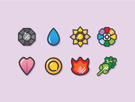 Pokemon Badges by Jaime Sparr on Dribbble Pokemon Badges Tattoo, Pokemon Badges, Gym Badges, Pokemon Tattoo, Stickers Ideas, Badge Design, Drawing Reference, Tatting, Pokemon