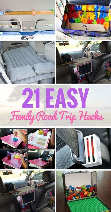 21 Simple Hacks that are designed to make it easier to resist the urge to tell the kids that “they better shut the hell up back up there!” Aesthetic Packing, Trip Hacks, Road Trip Activities, Family Road Trip, Road Trip Snacks, Essentials Aesthetic, Fire And Blood, Road Trip Packing, Road Trip With Kids