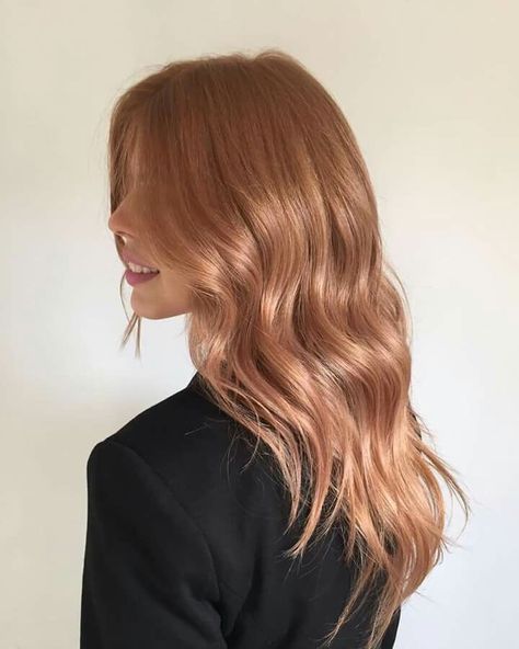 Very Light Auburn Hair, Temporary Strawberry Blonde, Strawberry Copper Beige Blonde Hair, Copper Boliage Hair, Honey Copper Highlights On Brown Hair, Blonde Pink Undertones, Strawberry Blonde Hair 2023, Subtle Orange Hair, Auburn Strawberry Blonde Hair