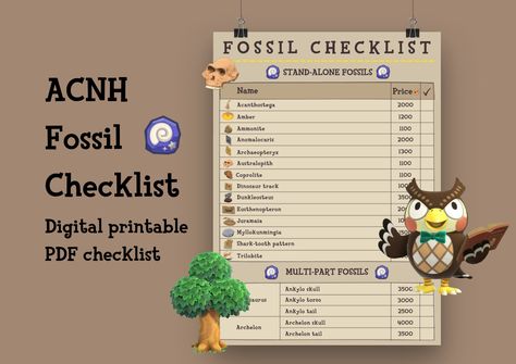 Excited to share the latest addition to my #etsy shop: Animal Crossing New Horizons Complete Fossil Checklist Tracker - PDF digital printable instant download Shop Animal Crossing, Dinosaur Tracks, Shark Teeth, Digital Printables, Instant Download Etsy, Marketing And Advertising, Animal Crossing, Etsy Australia, Fossil