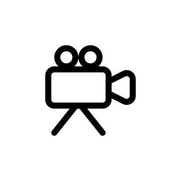 Client Cam Icon, White Camera Icon, Video Camera Icon, Film Vector, Movies Icon, Movie Vector, Record Icon, News Icon, Cinema Icon