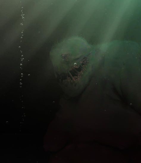 Underwater swamp monster : thalassophobia Ocean Monsters, Scary Ocean, Swamp Monster, Dnd World Map, Funny One Liners, Scary Animals, Under The Ocean, Underwater Art, Akshay Kumar