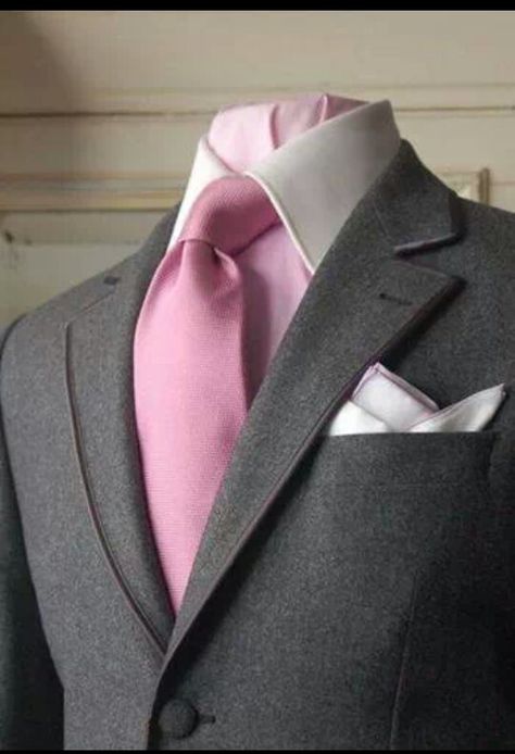 Pink Wedding Suits Men Grey, Pink Shirt Men, Well Dressed Man, Tie Men, Suits Men, Sharp Dressed Man, Gray Suit, Pink Tie, Wedding Suits Men