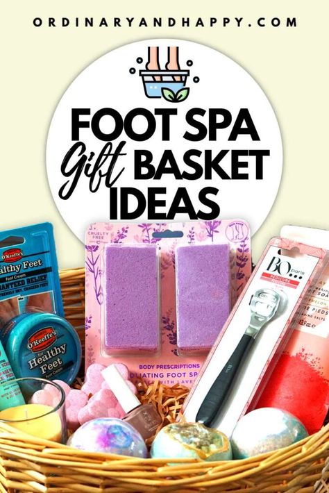 Spa Gift Basket Ideas, Pedicure Gift Basket, Foot Spa Gift, Diy Spa Gifts Baskets, Diy Spa Gifts, Massage Gift Certificate, Oil Free Cleanser, Care Basket, Spa Basket