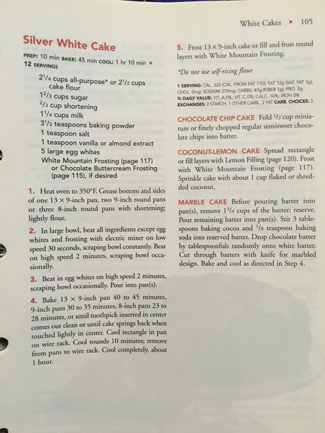 I remember the Van De Kamp's white birthday cake was called "Silver Cake" on the box. I have an old Betty Crocker cookbook from my grandmother that has this recipe. Betty Crocker Silver White Cake, Old Fashioned White Cake, Betty Crocker Vanilla Cake Recipes, Silver White Cake Recipe, Silver White Cake, Jelly Rolls Recipe, Molten Lava Cakes Recipe, White Birthday Cake, Betty Crocker Cake