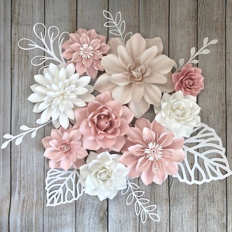 Paper flower wall decor