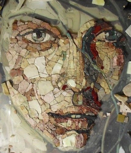 Mosaic Faces, Ancient Mosaic, Mosaic Portrait, Eye To Eye, Art Pierre, Mosaic Madness, Mosaic Artwork, Seeing Eye, Mosaic Projects