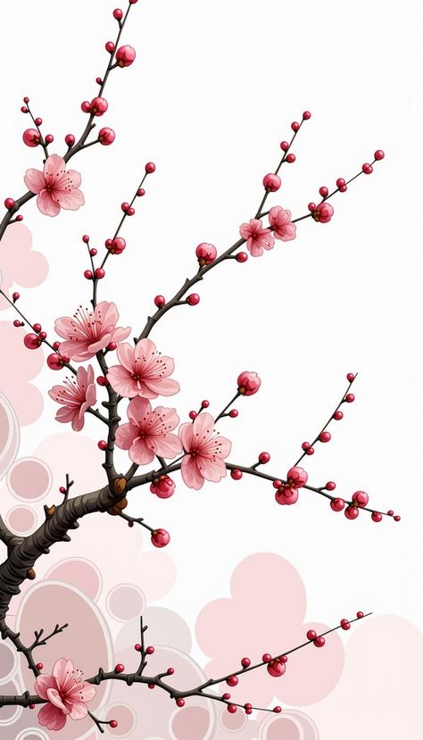 Free Printable Cherry Blossom Pattern Art Design Japanese Flower Pattern, Cherry Blossom Illustration, Cherry Blossom Drawing, Pattern Art Design, Korean Illustration, Japanese Cherry Blossoms, Cherry Blossom Pattern, Japanese Blossom, Cherry Blossoms Illustration