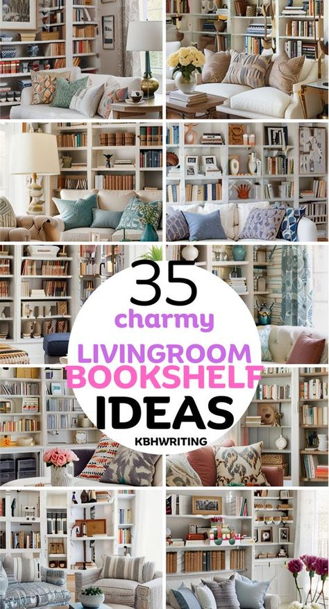 35 charm bookshelf decor ideas for the living room to showcase your style and love for books. From curated collections and decorative accents to creative shelving arrangements, find inspiration to transform your bookshelf into a focal point of your living space. #BookshelfDecor #LivingRoom Decorating Shelves In Living Room, Bookshelf Styling With Books, Living Room Bookshelf Ideas, Shelf Ideas For Living Room, Bookshelf Ideas Bedroom, Shelf Decor Books, Room Bookshelf Ideas, Arranging Bookshelves, Bookshelf Styling Living Room