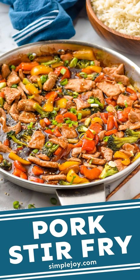 Keto Pork Stir Fry Recipes, Pork Chop Stir Fry Recipes, Pork Stir Fry Sauce, Pork And Broccoli Stir Fry, Best Stir Fry Sauce, Best Stir Fry, Asian Pork Recipes, Korean Meals, Fried Pork Tenderloin