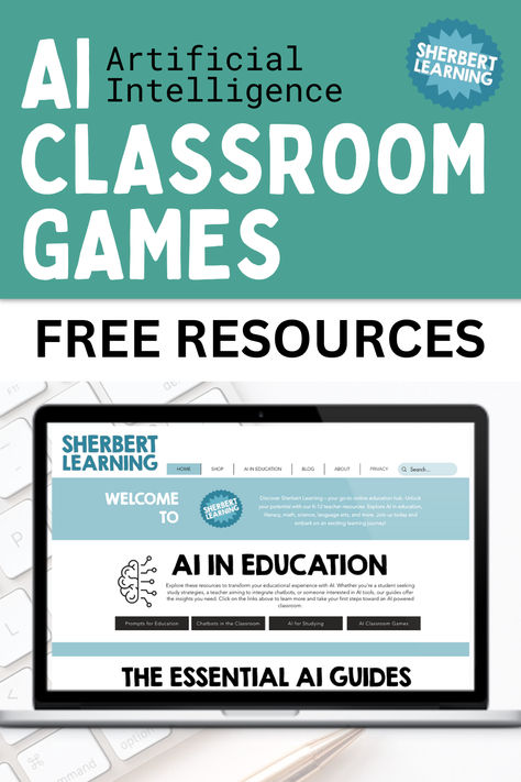 Looking for fun classroom games that use AI? 
Visit Sherbert Learning's AI Classroom Games section! 🎮 Discover free AI prompts and ideas for engaging games that bring excitement to your lessons. From scavenger hunts to classroom Jeopardy, find interactive activities that make learning with AI enjoyable and easy to set up.

Perfect for teachers looking to incorporate technology into their classrooms in a playful way. experiences! #AIinEducation #ClassroomGames #TeachingIdeas Aí Prompt Ideas, Fun Classroom Games High Schools, Classroom Jeopardy, Classroom Games High School, Digital Learning Educational Technology, Fun Classroom Games, Interactive Story Games, Efl Teaching, Classroom Engagement