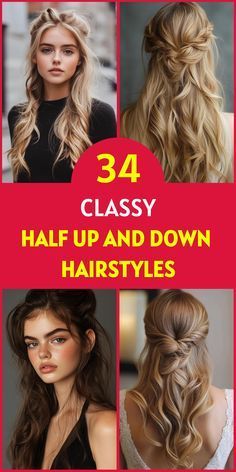 Half Up Half Down Evening Hairstyles, Half Up Half Down Hair Black Tie Event, Half Updo Ponytail Hairstyles, Front View Half Up Half Down, Easy Prom Hairstyles To Do Yourself Half Up Half Down, Easy Half Updos For Long Hair Tutorials, Braided Half Up Half Down Hair Bridesmaid, Simple Partial Updos For Medium Hair, Half Hair Updos For Long Hair