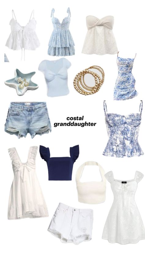 coastal granddaughter clothes! gimme post ideas (ex: more aesthetics, fit for beach, fit for the movies) Coastal Granddaughter Clothes, Blue Coastal Granddaughter, Costal Granddaughter, Coastal Granddaughter Aesthetic, Granddaughter Aesthetic, Soft Summer Color Palette, Beachy Girl, Florida Outfits, Soft Summer Colors