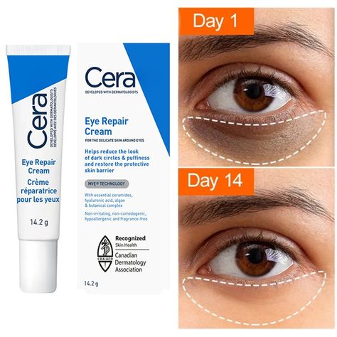 CeraVe Eye Repair Cream | Under Eye Cream For Puffiness And Bags Under Eyes | Hyaluronic Acid + Niacinamide + Marine Botanical Complex | Hydrating Eye Cream | Oil Free & Opthalmologist Tested Cerave Eye Cream, Cerave Eye Repair Cream, Best Under Eye Cream, Eye Repair Cream, Anti Wrinkle Eye Cream, Eye Wrinkle Cream, Hydrating Eye Cream, Eye Cream For Dark Circles, Under Eye Puffiness