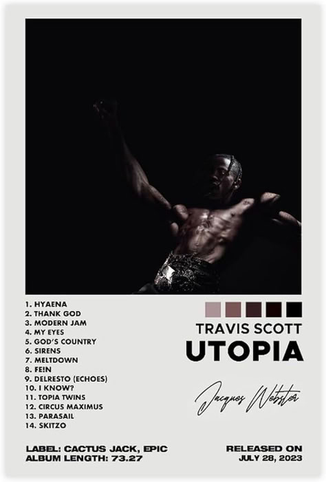 Fludrouid Travis Scott UTOPIA Album Poster Canvas Poster Bedroom Decor Sports Landscape Office Room Decor Gift Unframe-style Unframe-style08x12inch(20x30cm) Utopia Album Cover, Travis Scott Album, Posters For Bedroom, Posters On Wall Bedroom, Rap Album Covers, The Weeknd Poster, Music Poster Ideas, Album Posters, Cool Album Covers