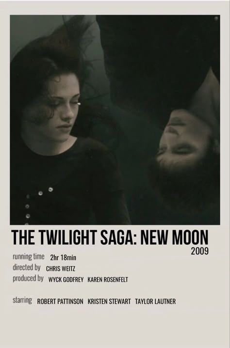 New Moon Movie, Moon Film, Twilight Poster, Twilight Party, Moon Movie, Minimalist Polaroid Poster, Twilight Scenes, Indie Movie Posters, Twilight Saga New Moon