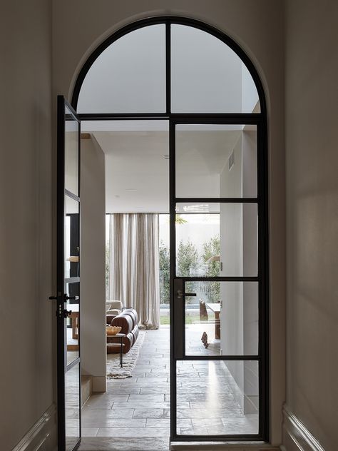 Crittal Doors, Hecker Guthrie, Living Space Design, Internal Door, Melbourne House, Arched Doors, The Local Project, Brick Facade, Victorian House