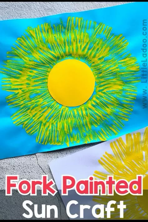 Sunny Weather Crafts Preschool, Spring Weather Crafts For Toddlers, June Arts And Crafts For Preschoolers, Sun Craft For Preschoolers, Sun Arts And Crafts, Summer Season Crafts For Kids, Weather Arts And Crafts For Preschool, Sun Preschool Theme, Summer Activities For Preschoolers Art