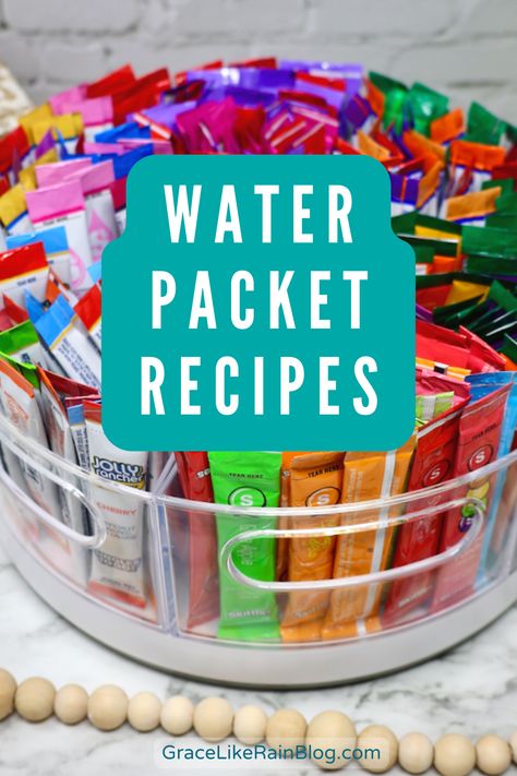 Diy Single Serve Drink Packets, Keto Drink Mixes For Water, Watertok Tiktok Recipes No Syrup, Adding Flavor To Water, Water Flavoring Packet Ideas, Organize Drink Packets, Singles To Go Drinks, Fun Water Recipes, Sonic Blue Ocean Water Drink Recipes