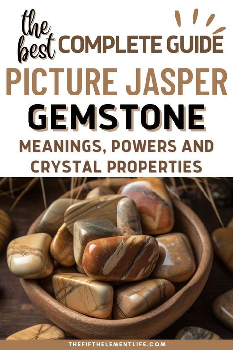 Picture Jasper Crystal Powers, Jasper Meaning, Brown Jasper, Intuitive Empath, Power Of Crystals, Crystal Power, Crystal Properties, Gemstone Meanings, Deep Connection