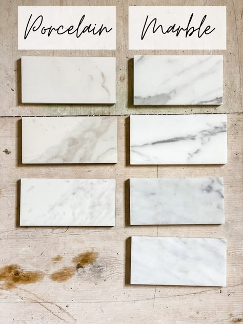 Marble Tile vs Marble Effect Tile: Which Is Best? - Bless'er House Woodfield Lane Matte Porcelain Tile Bathroom, Porceline Tile Marble Look Bathroom, Polished Marble Backsplash, Marble Look Alike Tile Bathroom, Bathroom Tile Marble Look, Tile Shop Bathroom Ideas, Anatolia Tile Bathroom, Marble Look Tile Bathroom Floor, Porcelain Tile Floor Marble Look