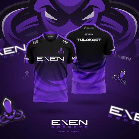 EXEN ESPORTS | Official Jersey on Behance Esports Jerseys Design, Esport Jersey Design, Jersey Esport, Esports Jersey, Esports Jerseys, Kaos Oblong, Behance Design, Sport Shirt Design, Shoe Design Sketches