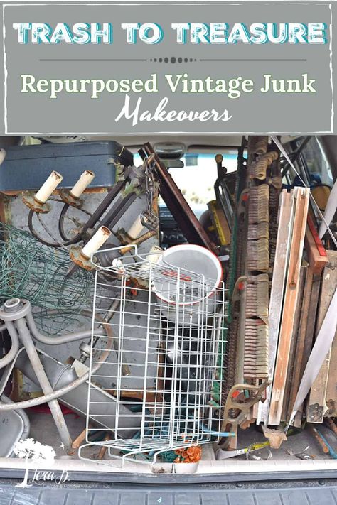 Diy Salvaged Junk Projects, Vintage Recycled Decor, Junk Repurposed Diy Ideas, Metal Repurposed Ideas, Farm Repurpose Ideas, Trash Into Treasure Diy, Antique Washing Machine Repurpose, Diy Yard Art From Junk Repurposing, Upcycled Junk Repurposed