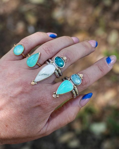 THREE MORE DAYS!! ASTORIA Rings + 14 karat golddd Peruvian Opals🙌 Ok the rings in this collection are probably my most favorite EVER!! These will be available in the LOW TIDE Collection Thursday, May 23rd at 4pm pst . . . . . #sustainablejewelry #bohojewelry #smallbusiness #riojeweler #jewelryobsessed #bohovibes #goddessjewelry #statementrings #goldjewelry Sun Jewelry, Goddess Jewelry, Peruvian Opal, Sustainable Jewelry, Rising Sun, May 20, Most Favorite, Jewelry Lover, The Low