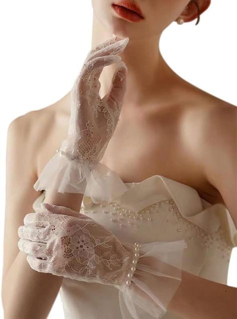 Tea Victorian Gloves, Sheer Gloves, Tulle Gloves, Chic Brides, Vintage Gloves, Wedding Gloves, Bridal Gloves, Lace Gloves, Bridesmaid Accessories