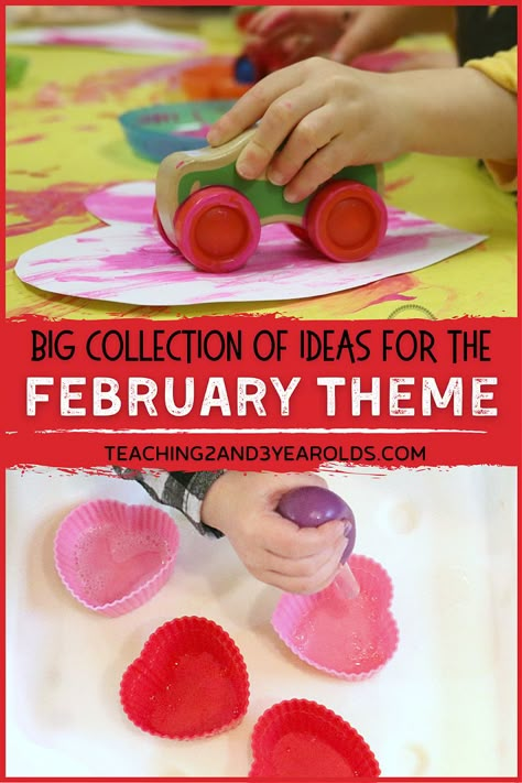 Looking for ideas for your February preschool themes? This resource is filled with activities and free printables to help you plan the entire month. Can be adapted for toddlers, too! #toddlers #preschool #February #themes #activities #centers #printables #classroom #homeschool #lessonplans #2yearolds #3yearolds #teachers #teaching2and3yearolds February Themes For Toddlers, February Lesson Plans For Toddlers, Friendship Activities For Toddlers, Friendship Preschool Activities, February Art For Toddlers, Valentines Day Preschool Activities, February Preschool Themes, Literacy Activities For Toddlers, Playdough Learning Activities