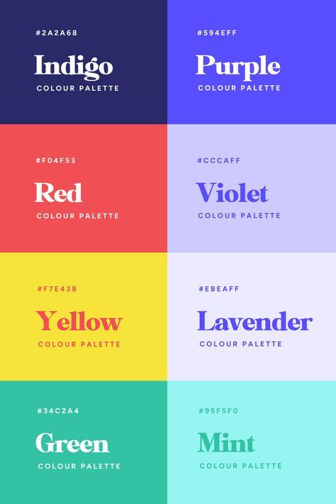 Love this vibrant & playful website color palette for a health coaching school! Click to see the perfect mix of modern & fun bright tones for your next project! #websitedesign #colorpalette #inspiration ✨ Bright Color Pallets, Violet Color Palette, Mint Color Palettes, Fun Color Palette, Color Palette Brand, Lavender Color Palette, Neon Colour Palette, Bright Color Palette, Website Color Palette