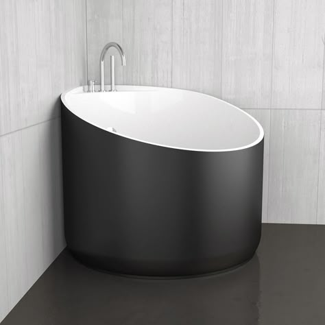 Mini bathtubs and mini bathtub shower combos go a long way to mitigating the problem of a small bathrooms. If your bathroom fixtures are spectacular, who notices how much space... Soaker Tub Shower Combo, Mini Bathtub, Makeover Kamar Mandi, Bathtub Shower Combo, Small Bathtub, Soaking Tubs, Japanese Soaking Tubs, Attic Bathroom, Bathtub Design