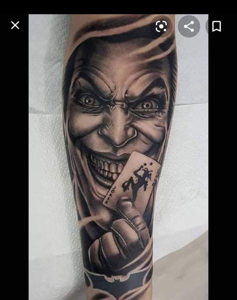 Joker Stencil Tattoo, Joker Tattoo Design Black And Grey, Joker Tattoo Stencil, Tato Joker, Joker Stencil, Hahaha Joker, Realistic Tattoo Design, Joker Tattoo Design, Medusa Tattoo Design