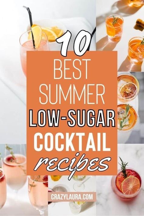 Healthy Summer Cocktails, Light Cocktails Summer, Summer Wedding Cocktails, Light Refreshing Summer Cocktails, Low Sugar Cocktails Alcoholic Drinks, Cheap Summer Cocktails, Low Calorie Low Sugar Alcoholic Drinks, Low Sugar Summer Cocktails, Low Sugar Cocktails