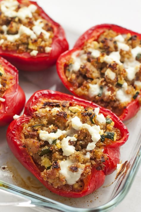 Shredded Cucumber, Greek Stuffed Peppers, Quinoa Stuffed Peppers, Easy Mediterranean Diet Recipes, Cucumber Water, Greek Dishes, Tzatziki Sauce, Cooking Ingredients, Mediterranean Diet Recipes