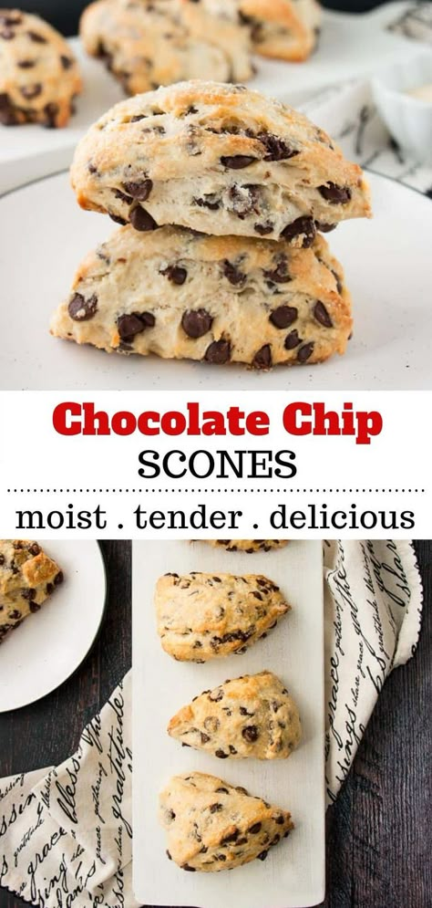 Chocolate Chip Scones, Chocolate Scones, Scones Recipe Easy, Homemade Scones, Scone Recipes, Scones Recipe, Scone Recipe, Challah, Easy Chocolate