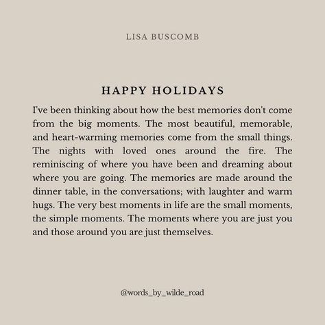 Holiday Family Quotes, Small Moments Quotes, Merry Christmas Family Quotes, Lisa Buscomb, Family Christmas Quotes, Festival Quotes, Merry Christmas Family, December Winter, Ig Quotes